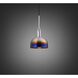 Forked LED 9.84 inch Burnt Steel Pendant Ceiling Light