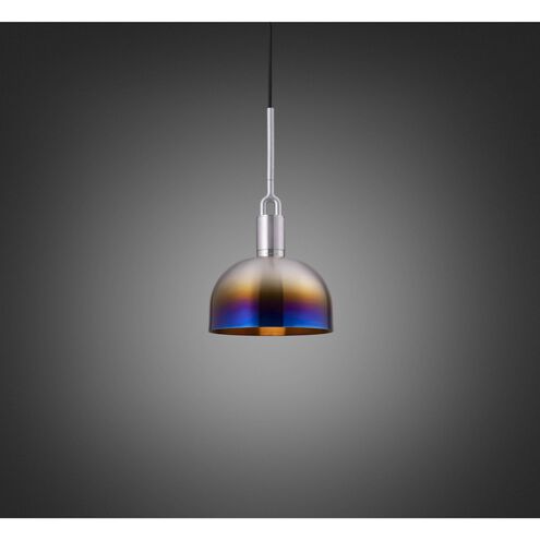 Forked LED 9.84 inch Burnt Steel Pendant Ceiling Light