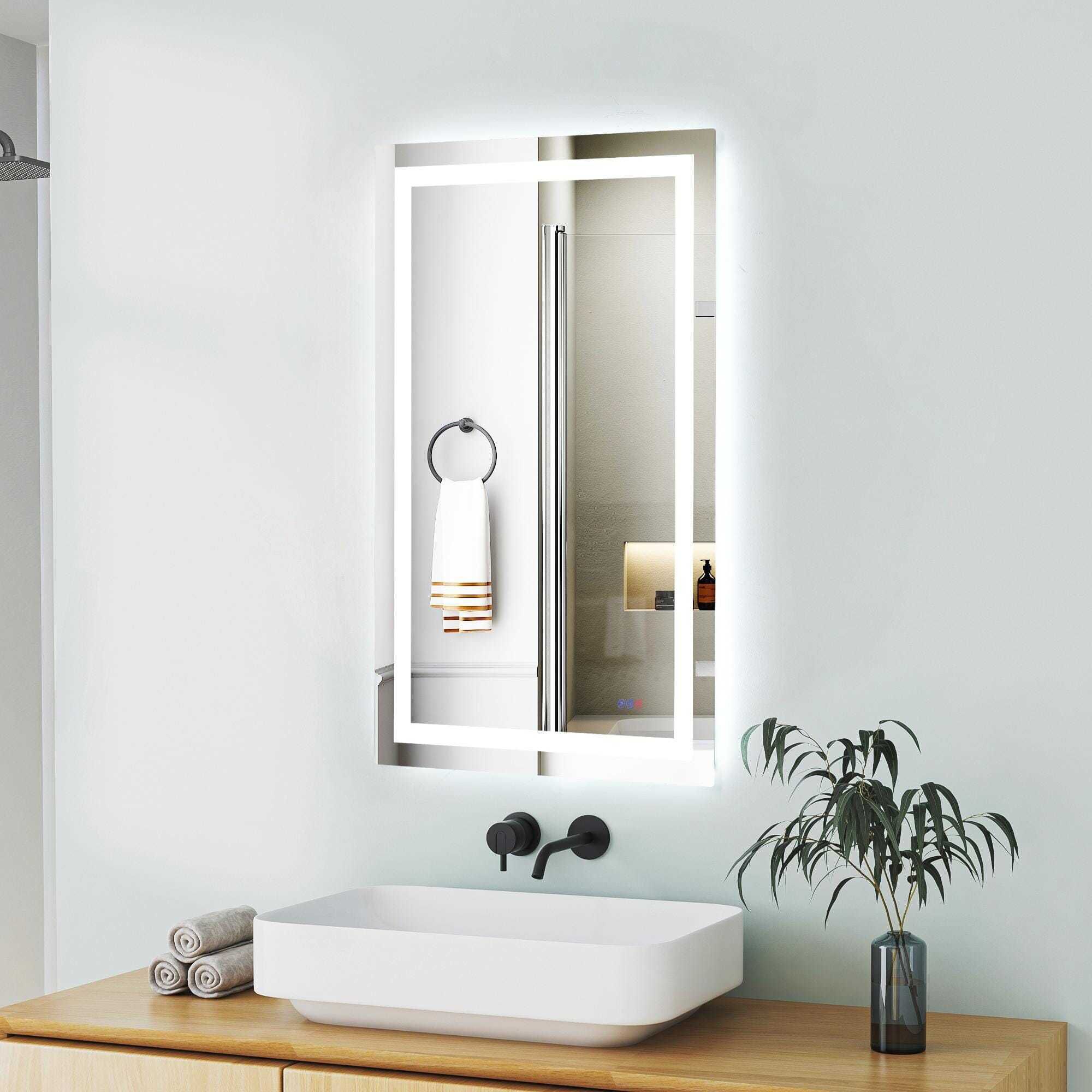 Riven 48 X 30 inch White LED Mirror