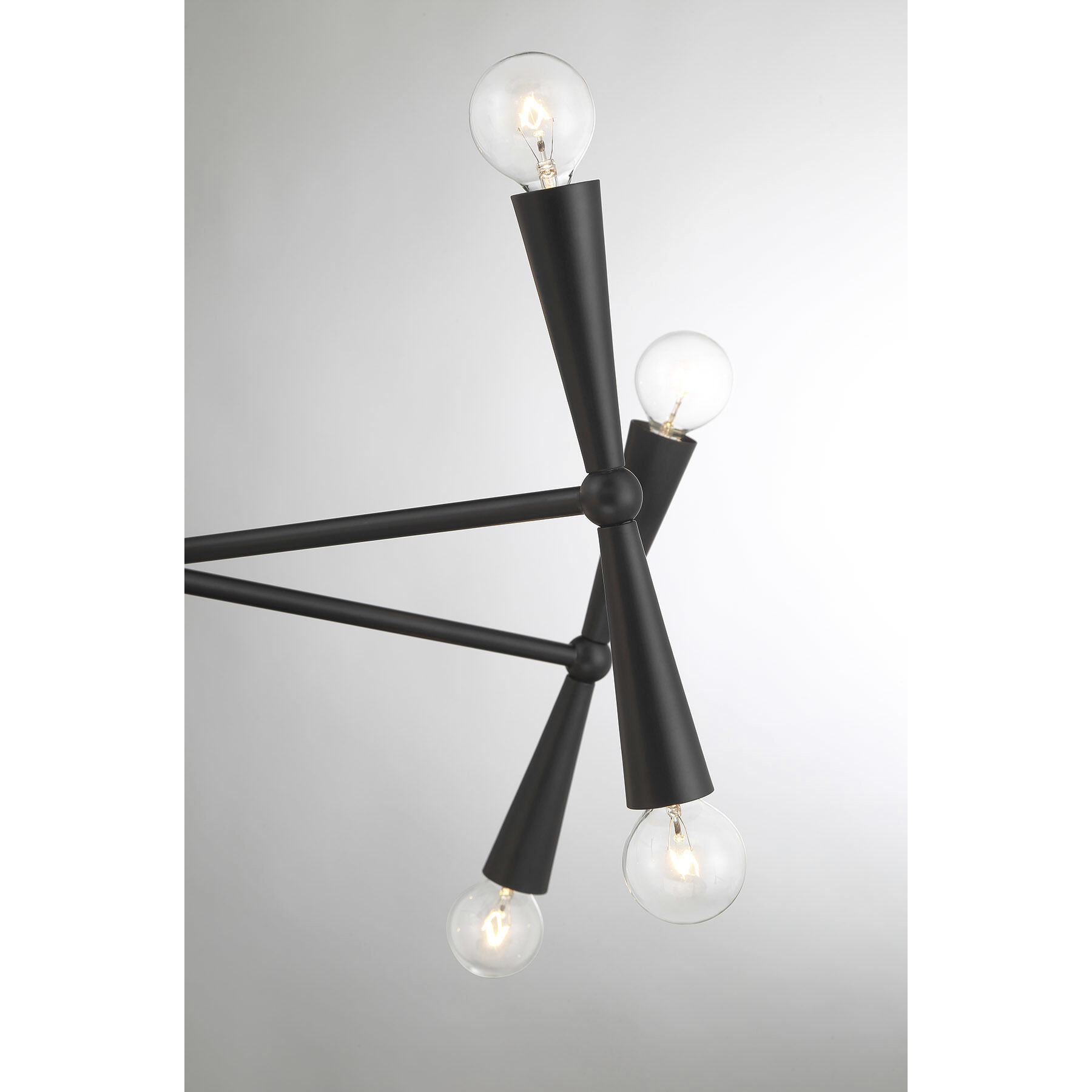 Contemporary 10 Light 24 inch Matte Black Chandelier Ceiling Light