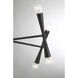 Contemporary 10 Light 24 inch Matte Black Chandelier Ceiling Light