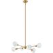 Helena 6 Light 32 inch Brushed Gold Chandelier Ceiling Light