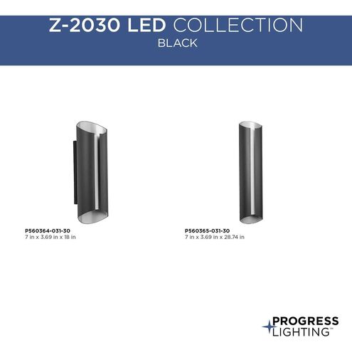 Z-2030 LED LED 18 inch Black Outdoor Wall Light, Progress LED