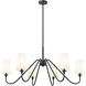 Gianna 6 Light 46.25 inch Matte Black Chandelier Ceiling Light