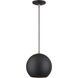 Kuppola 9.25 inch Bronze with Antique Brass Accents Pendant Ceiling Light, Globe