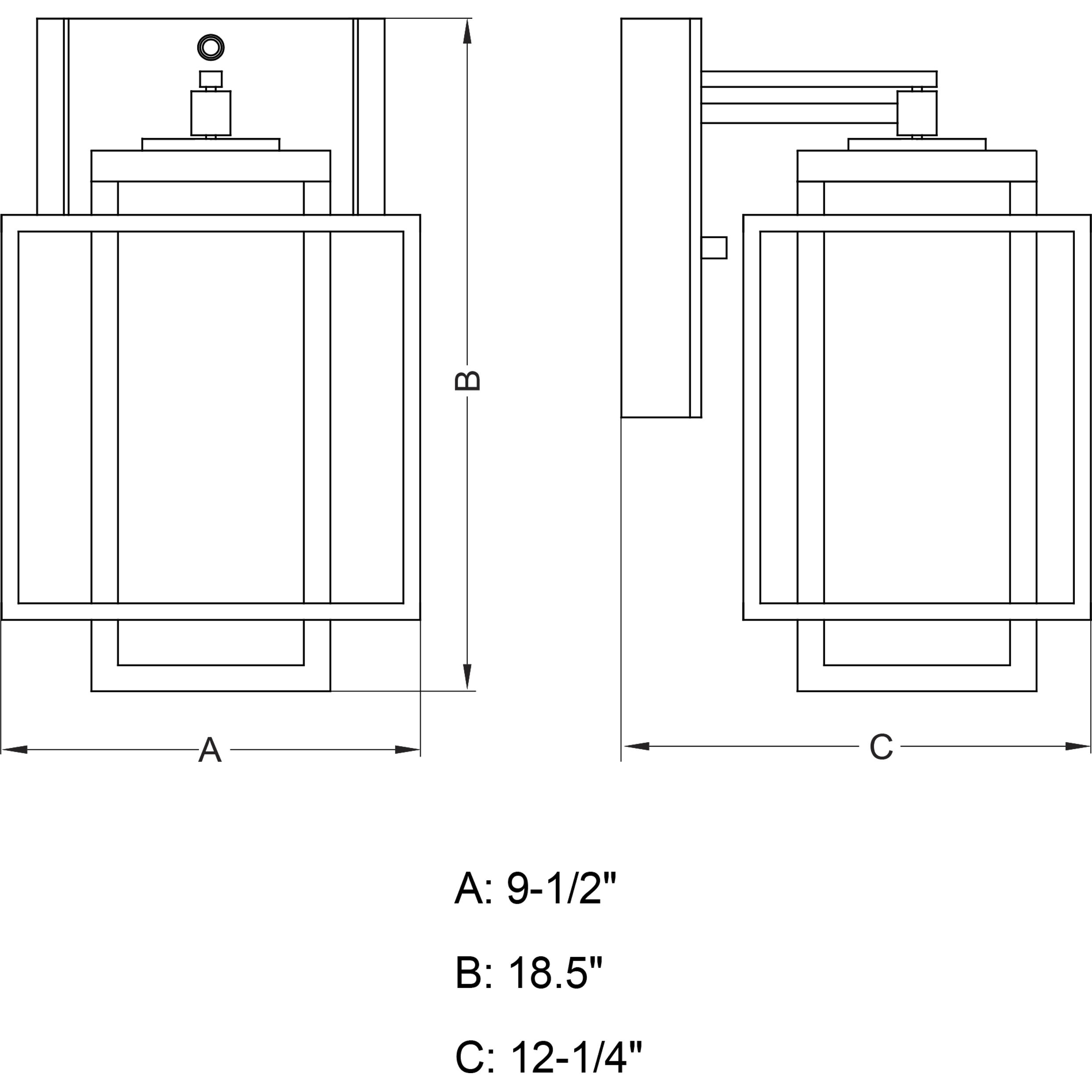 Hyde Park LED 18.5 inch Espresso Bronze Outdoor Wall