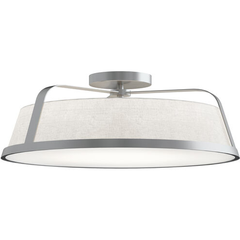Lizzette LED 18 inch Satin Nickel Semi-Flush Mount Ceiling Light