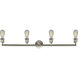 Franklin Restoration Small Bell LED 43 inch Brushed Satin Nickel Bath Vanity Light Wall Light in Silver Plated Mercury Glass, Franklin Restoration