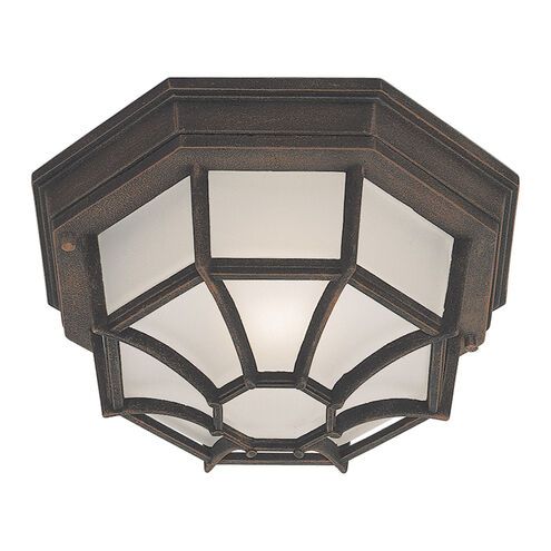 Signature 1 Light 12 inch Painted Rust Outdoor Flush Mount