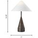 Kelly by Kelly Wearstler Brachion 24.38 inch 60 watt Rustic Bronze Table Lamp Portable Light