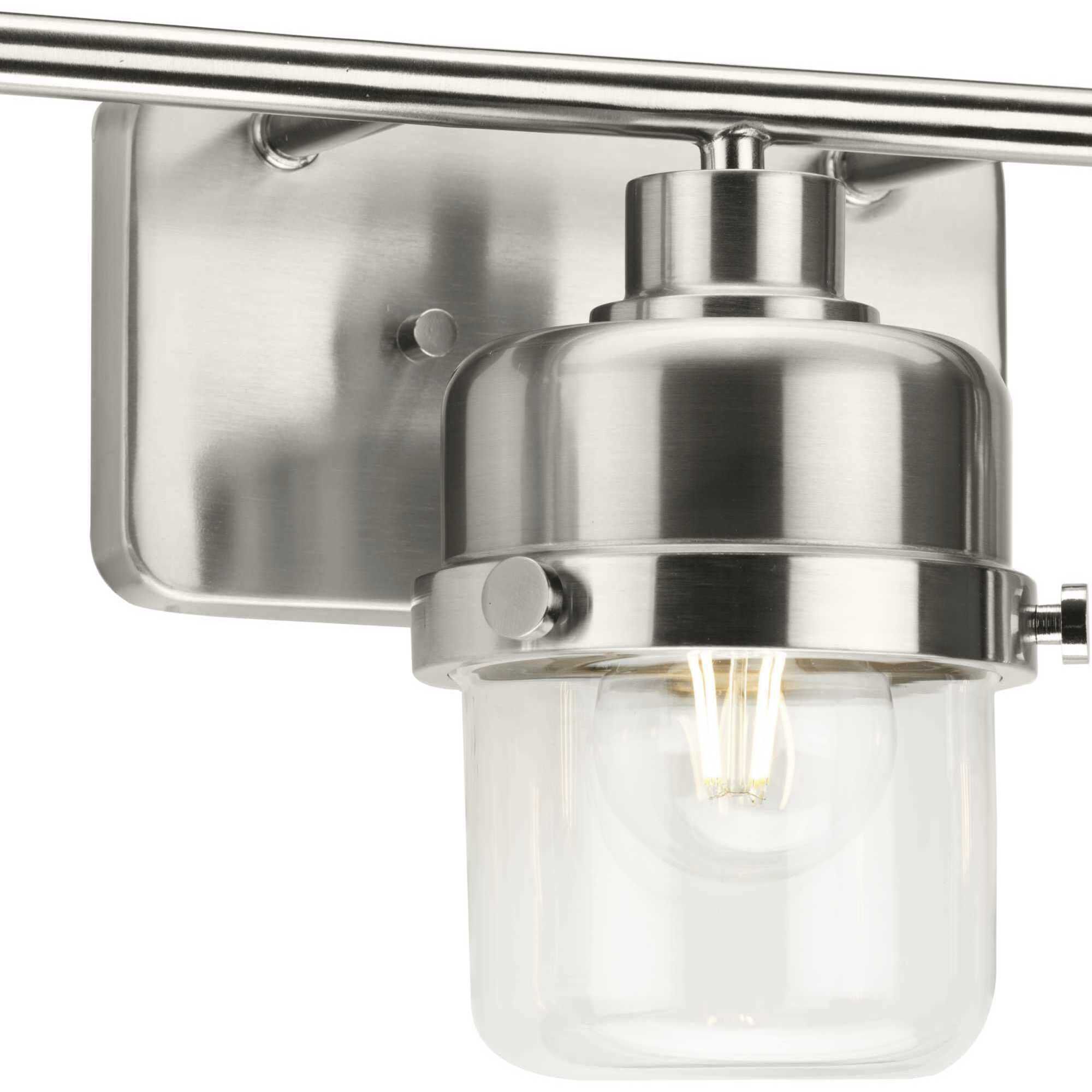Beckner 3 Light 24.12 inch Brushed Nickel Bath Light Wall Light
