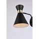 Halycon 1 Light 11 inch Black and Golden Bath Sconce Wall Light