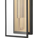 Gianni 1 Light 6 inch Matte Black with Satin Brass ADA Sconce Wall Light in Matte Black/Satin Brass