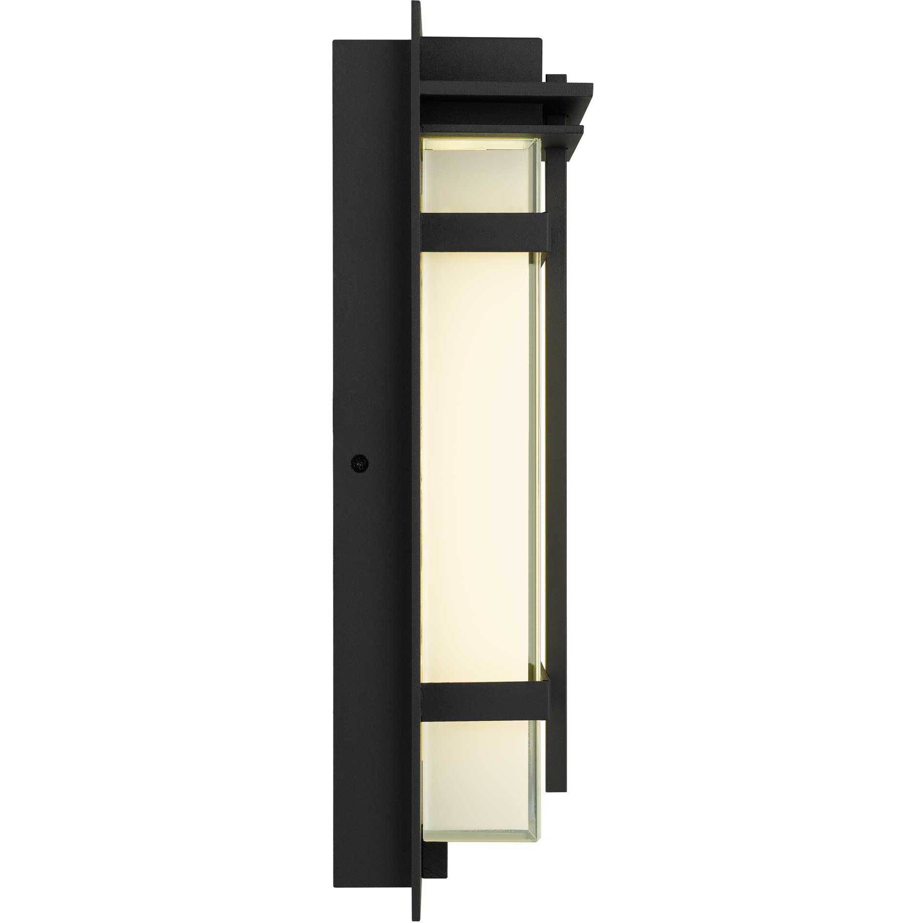 Frank LED 13.5 inch Sand Black Outdoor Wall Sconce
