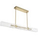 Glacier LED 50.9 inch Gilded Brass Linear Pendant Ceiling Light in 2700K LED, Dining