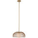 Bohemian 1 Light 18 inch Natural Brass Convertible Ceiling Light, Pendant or Semi-Flush