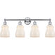 Edison Ellery 4 Light 32 inch Polished Chrome Bath Vanity Light Wall Light in White