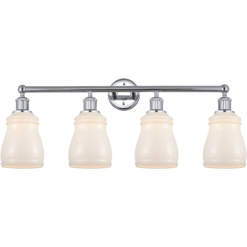 Edison Ellery 4 Light 32 inch Polished Chrome Bath Vanity Light Wall Light in White