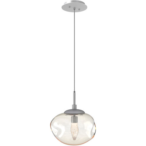 Nova LED LED 10 inch Classic Silver Pendant Ceiling Light in 2700K LED, Geo Inner - Amber Outer