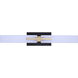 Hazel LED 24 inch Matte Black and Gold Vanity Light Wall Light