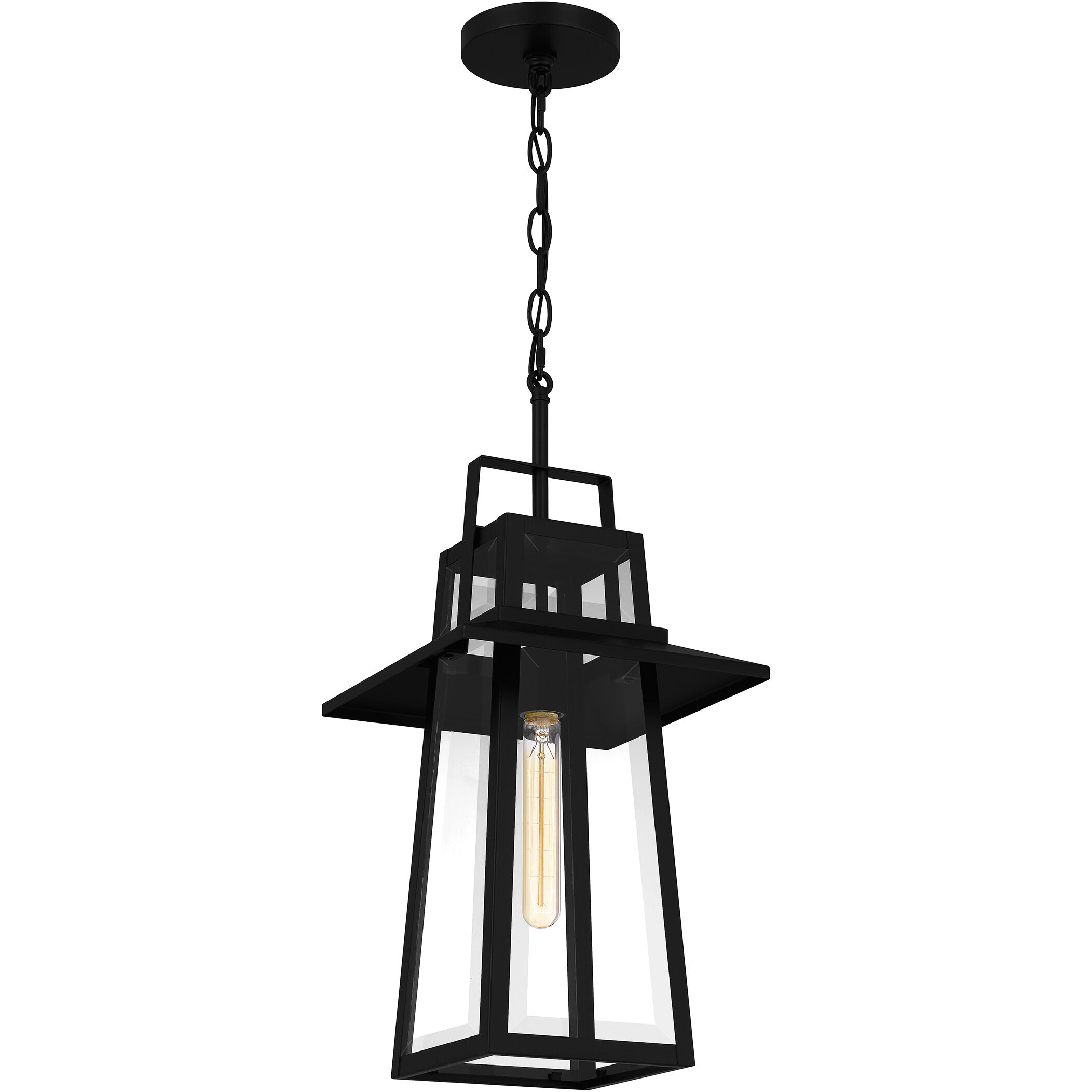 Devonport 1 Light 10 inch Matte Black Outdoor Hanging Lantern