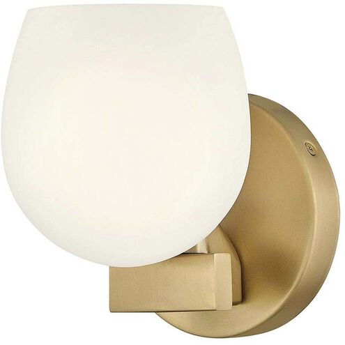 Mae 1 Light 6.5 inch Lacquered Brass Bath Light Wall Light