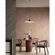 Ballet LED 20 inch Antique Brass and Onyx Black Pendant Ceiling Light