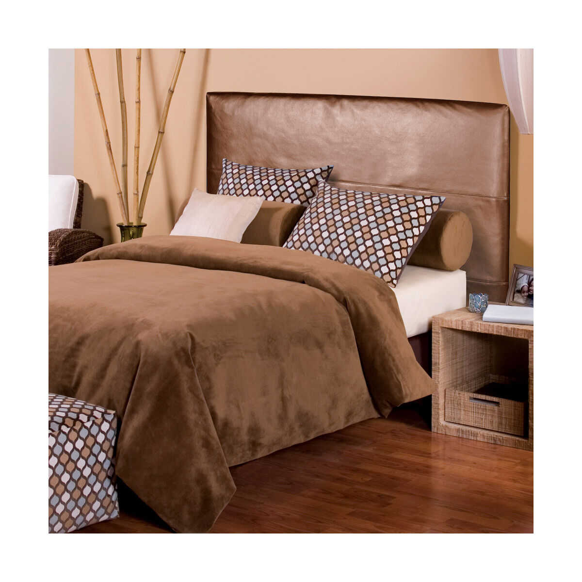 FQ Luxe Bronze Slipcovered Headboard