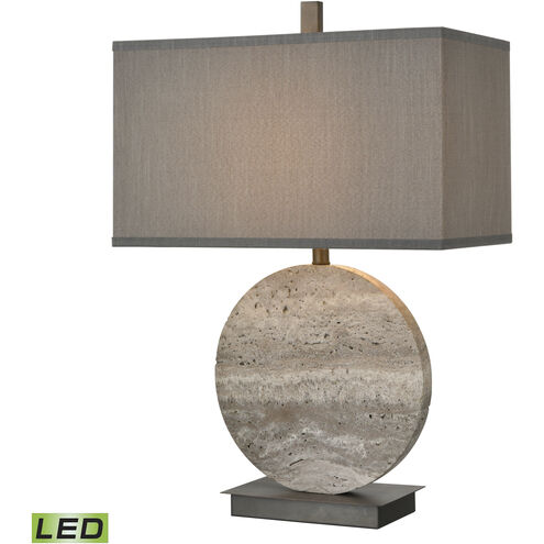 Vermouth 26.5 inch 9 watt Gray with Bronze Table Lamp Portable Light