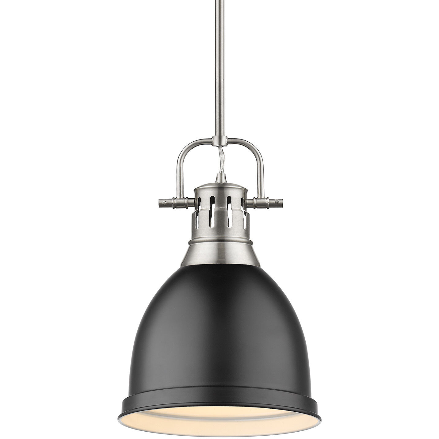Yep Duncan 1 Light 8.88 inch Pewter Pendant Ceiling Light in Matte Black, Small