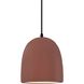 Radiance Collection 1 Light 9 inch Matte Black and Canyon Clay and Black Pendant Ceiling Light