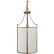 Ida 1 Light 9.5 inch Antique Bronze / White Linen / White Acrylic Diffuser Pendant Ceiling Light