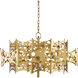 Emmental 5 Light 31 inch Contemporary Gold Leaf Chandelier Ceiling Light