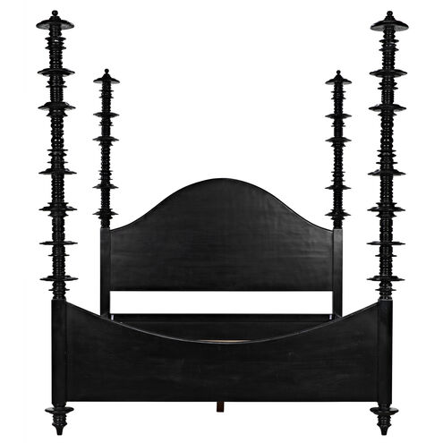 Ferret Hand Rubbed Black Bed, California King