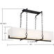Abbott 8 Light 44 inch Matte Black Linear Chandelier Ceiling Light