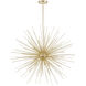 Savannah 9 Light 30 inch Gold Leaf Chandelier Ceiling Light