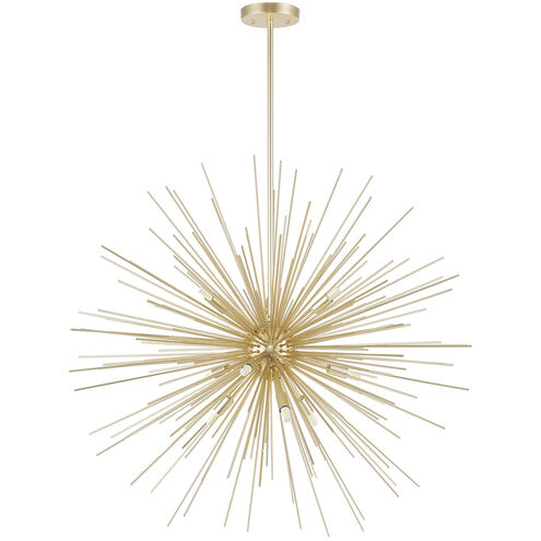 Savannah 9 Light 30 inch Gold Leaf Chandelier Ceiling Light