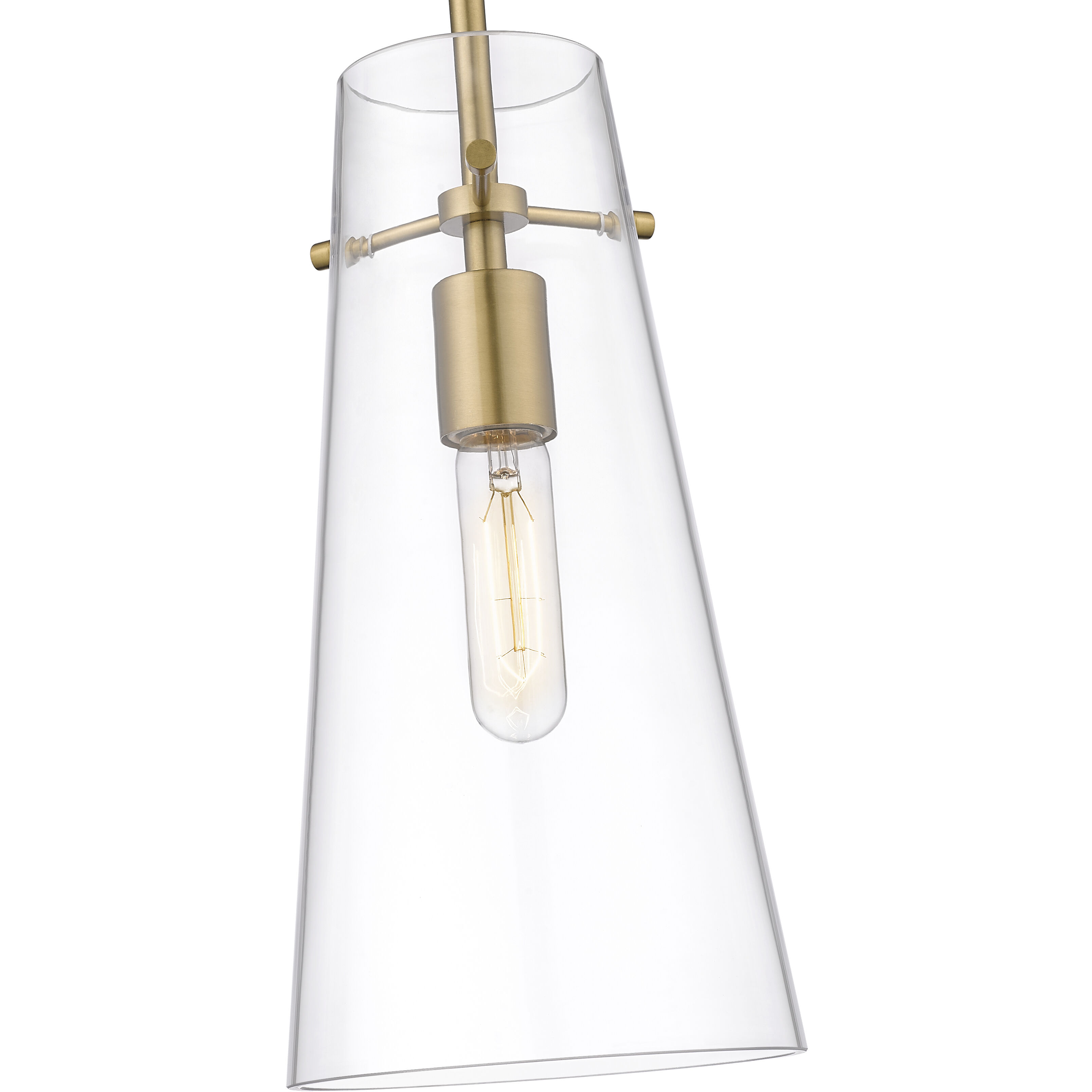 Kira 1 Light 6.5 inch Modern Gold Pendant Ceiling Light