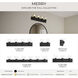 Merry 6 Light 48 inch Black Bath Vanity Wall Light