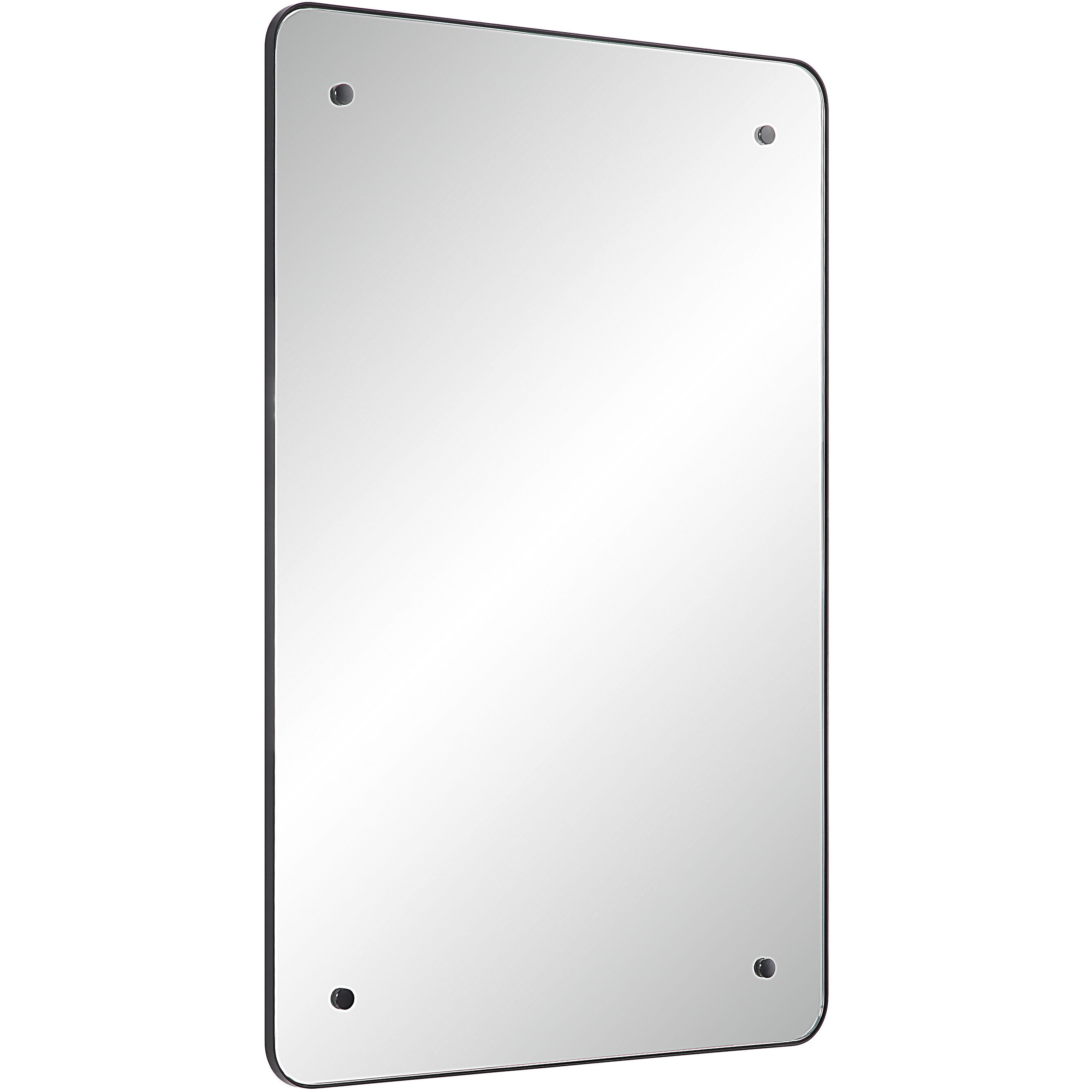 Aine 36 X 24 inch Matte Black Wall Mirror