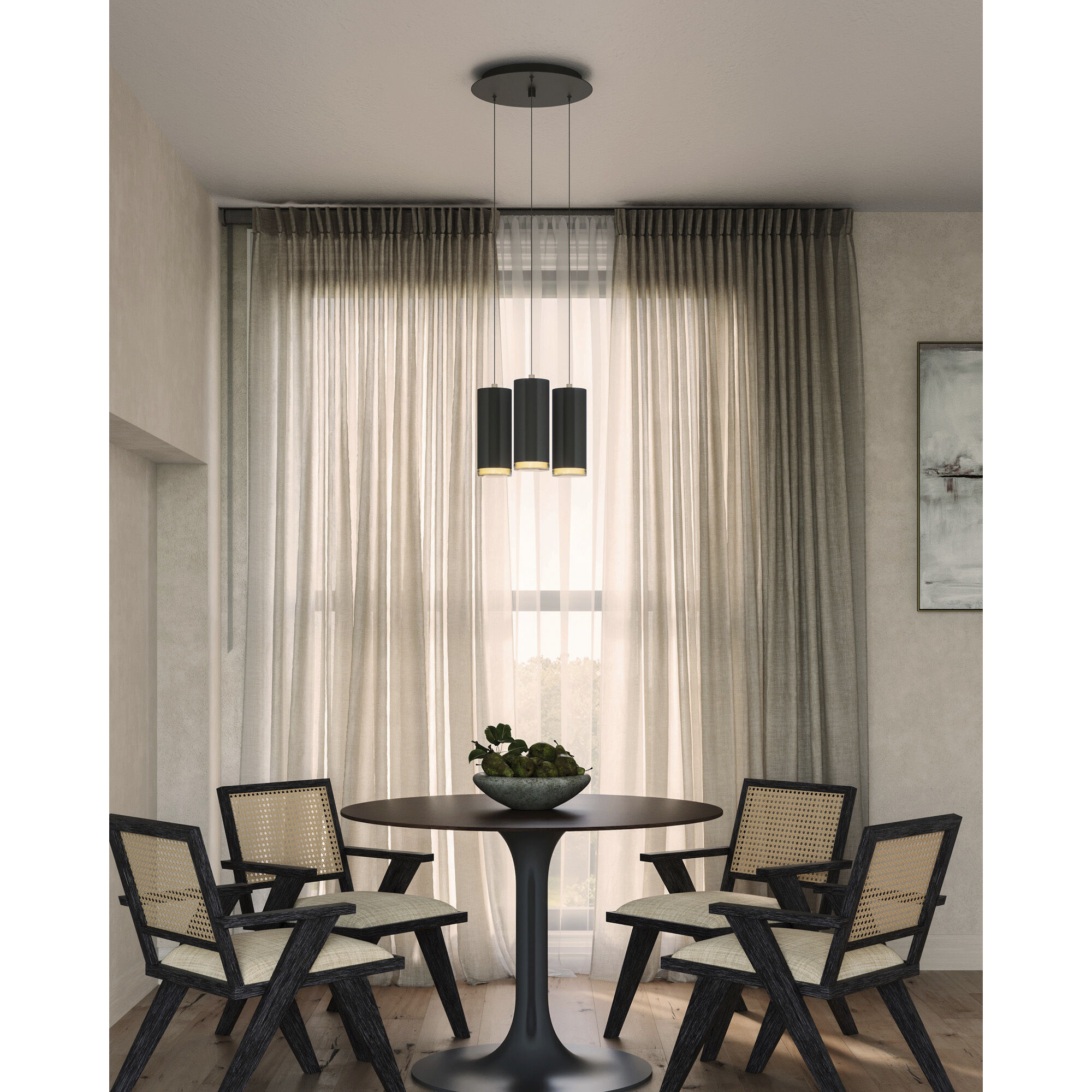 Cameo Multi Pendant Ceiling Light in Black