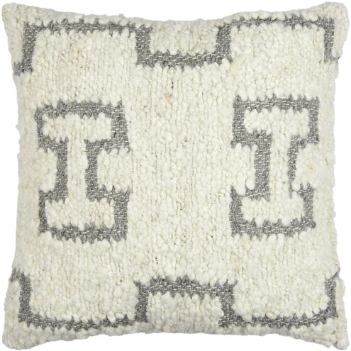 Figuration 22 X 22 inch Cream/Gray Accent Pillow