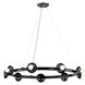 Palta 9 Light Black Chandelier Ceiling Light, 1 Tier, Medium