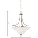 Treme 3 Light 20 inch Brushed Nickel Pendant Ceiling Light