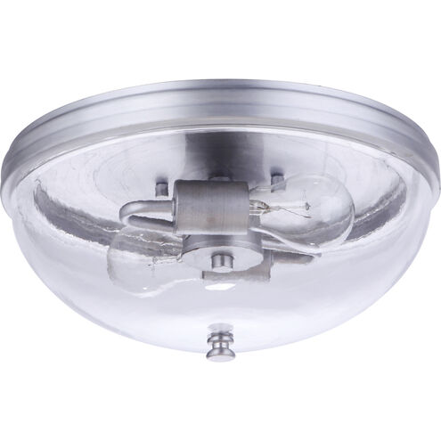 Sivo 2 Light 13 inch Satin Aluminum Outdoor Flushmount