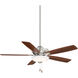 Minute 52 inch Brushed Nickel/Dark Walnut with Medium Maple/Dark Walnut Blades Ceiling Fan