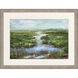 Rainy Day Marsh Blue and Green and Multi Framed Art