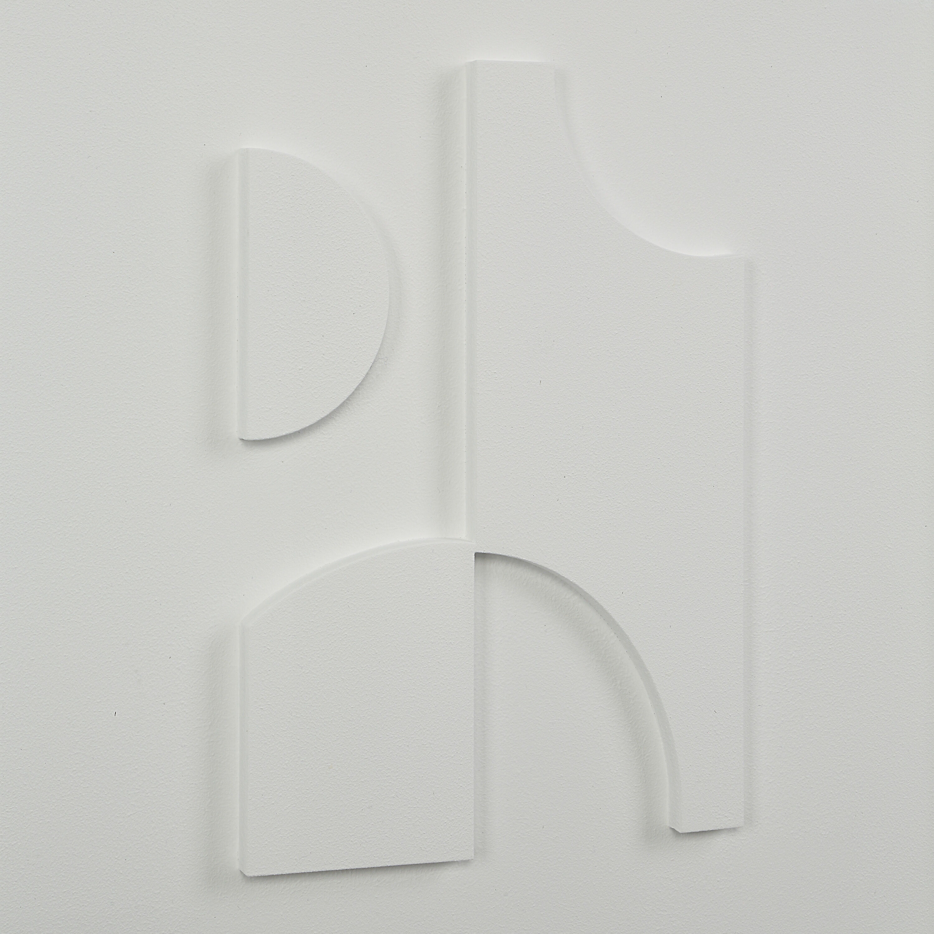Ispra Matte White Wall Decor, Set of 4