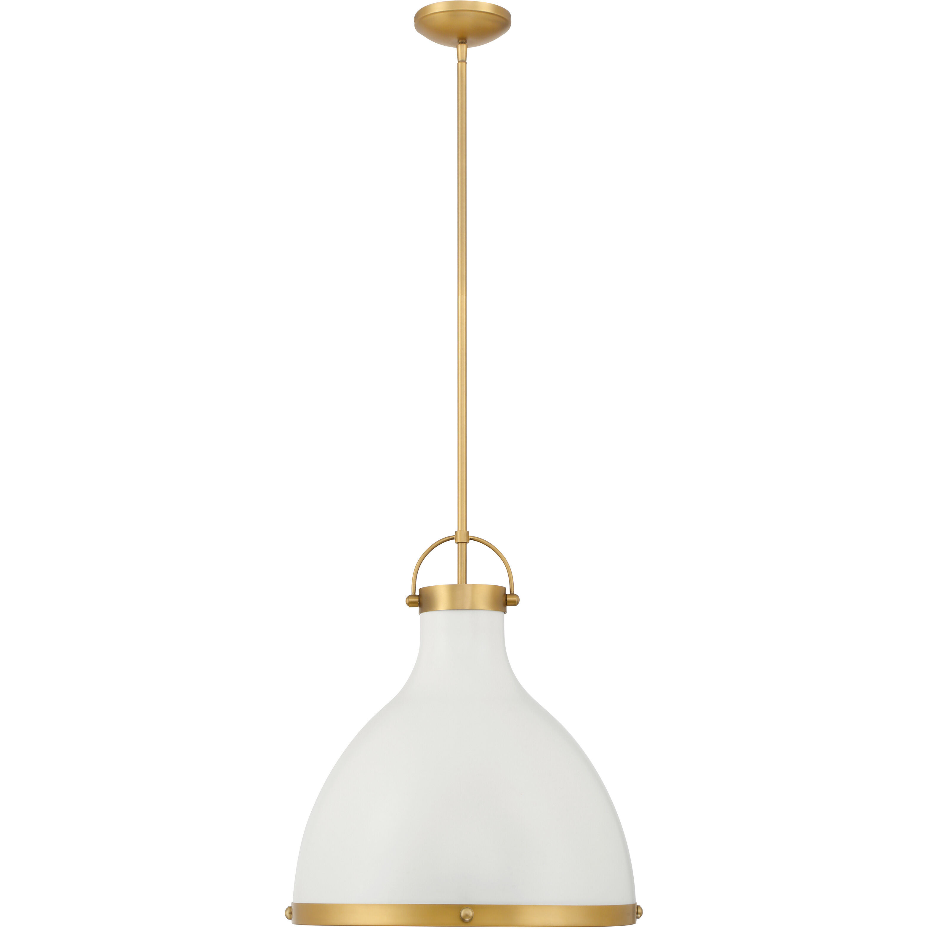 Lynk 1 Light 16.5 inch Legacy Brass and Off White Cream Pendant Ceiling Light