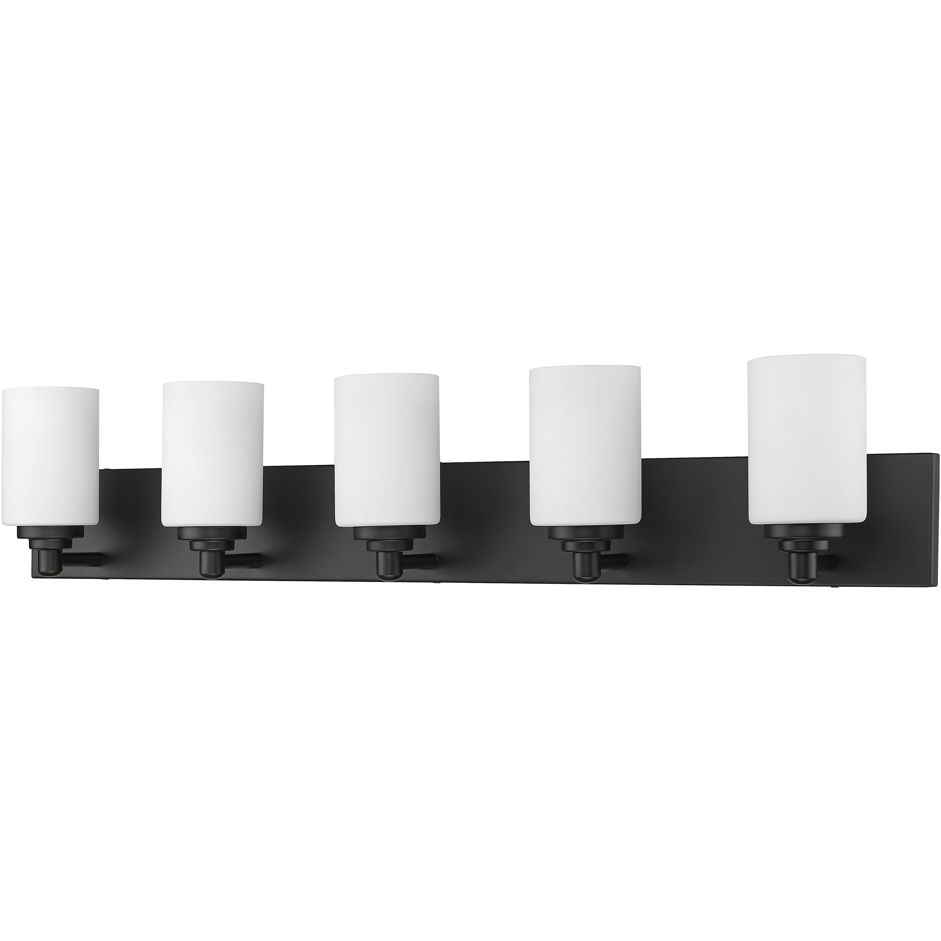 Soledad 5 Light 38.75 inch Matte Black Vanity Wall Light